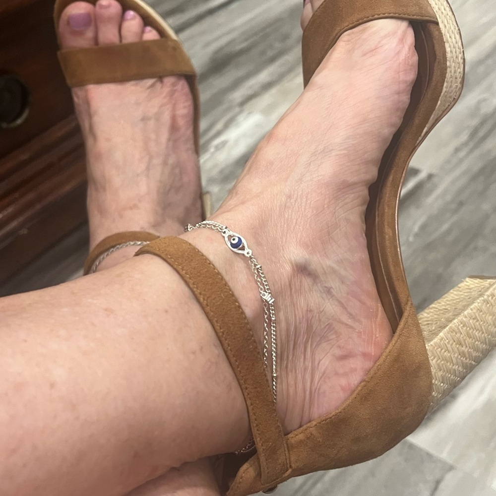 Nine West Tan Suede Heeled Sandals - Picture 4 of 4